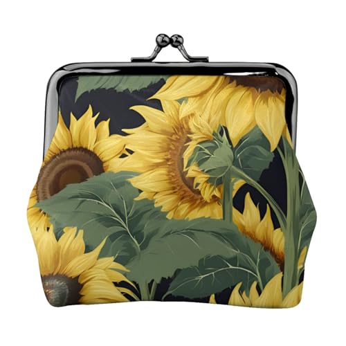 Elegante Geldbörse mit Sonnenblumenmuster für Damen, exquisit, wasserdicht, kleine Geldbörse für Münzen und Karten von HTTUP