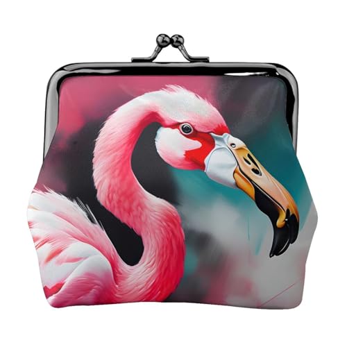 Flamingo-Print-Geldbörse für Damen, leicht, wasserdicht, kleine Münztasche, Kartentasche von HTTUP