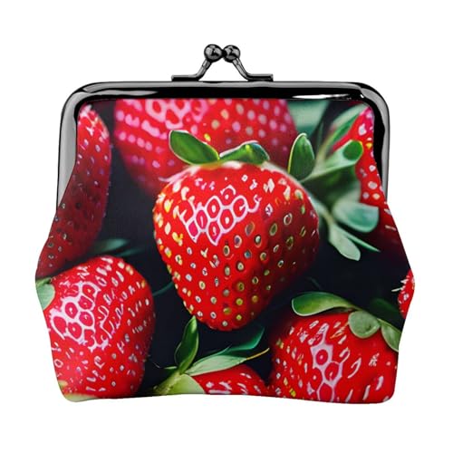Frisch mit Erdbeer-Druck, leicht, für Damen, exquisit, wasserdicht, kleine Münztasche, Kartentasche von HTTUP