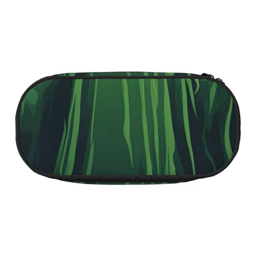 Grüner Geist Horror Halloween Kürbis Druck stilvoll einzigartig große Kapazität Unisex Federmäppchen Reißverschluss Büro Reise Make-up Aufbewahrung von HTTUP