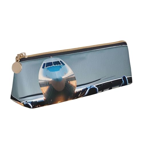 HTTUP Airplane in the Evening Light Print, Convenience, großes Fassungsvermögen, dreieckiges Federmäppchen für Make-up-Stifte HTTUP Airplane in the Evening Light Print, Convenience, großes Fassungsvermögen, dreieckiges Federmäppchen für Make-up-Stifte von HTTUP