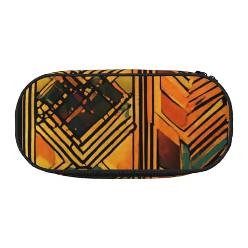 HTTUP Federmäppchen mit Indianer-Aufdruck, stilvoll, einzigartig, großes Fassungsvermögen, Unisex, Reißverschluss, Büro, Reisen, Make-up von HTTUP