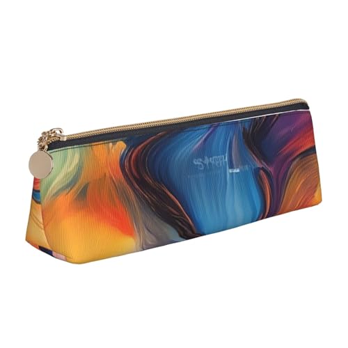 HTTUP Federmäppchen mit großem Fassungsvermögen, abstraktes und farbenfrohes Design, ideal für Stifte, Make-up von HTTUP