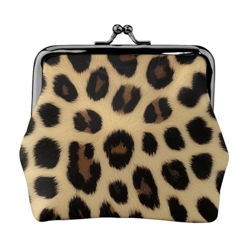 HTTUP Leichte Damen-Münzgeldbörse mit Leopardenmuster, exquisit, wasserdicht, kleine Tasche für Münzen, Karten von HTTUP