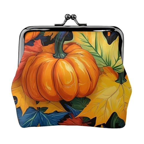 Herbst Segen Muster Kürbis Geldbörse Leicht Damen Exquisite Wasserdichte Kleine Tasche für Münzen Karten von HTTUP