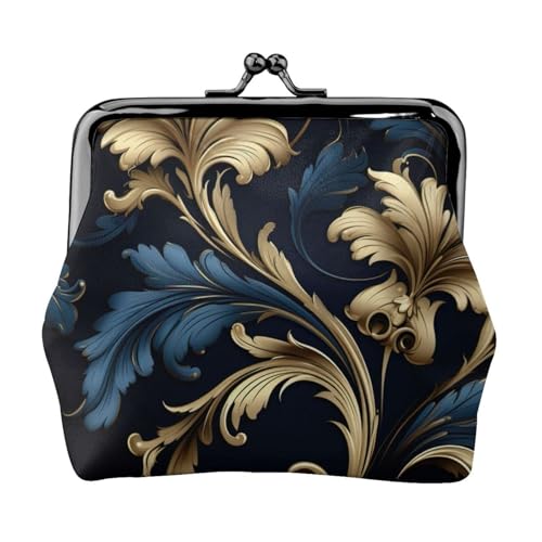 Leichte Damast-Print-Geldbörse für Damen, exquisit, wasserdicht, kleine Münztasche, Kartentasche von HTTUP