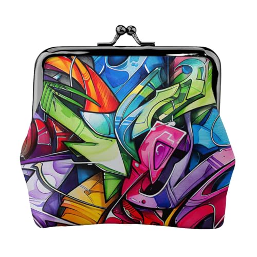 Leichte Damen-Münzgeldbörse mit Graffiti-Motiv, exquisit, wasserdicht, kleine Tasche für Münzen, Karten von HTTUP