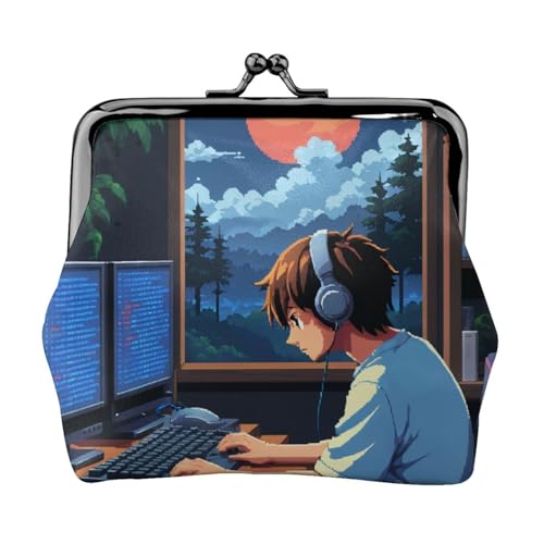 Leichte Damen-Münzgeldbörse mit Programmierer- und Computerdruck, exquisit, wasserdicht, kleine Tasche für Münzen und Karten von HTTUP