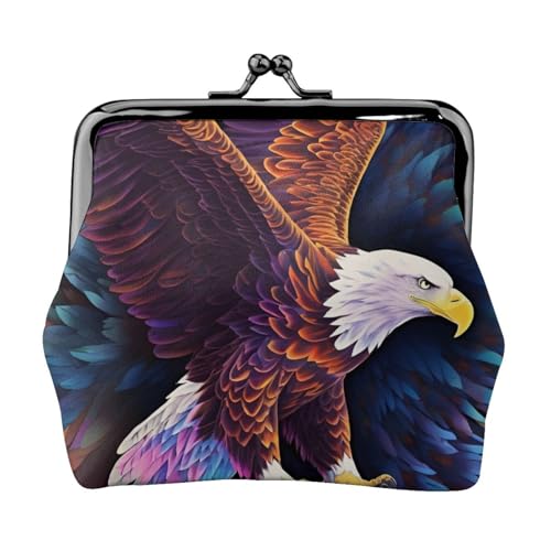 Leichte Damen-Münzgeldbörse mit fliegendem Adler, exquisit, wasserdicht, kleine Tasche für Münzen und Karten von HTTUP
