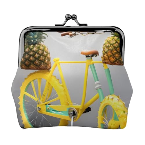 Leichte Geldbörse mit Ananas-Muster für Damen, exquisit, wasserdicht, kleine Münztasche, Kartentasche von HTTUP