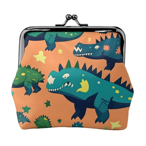 Leichte Geldbörse mit Dinosaurier-Druck für Damen, exquisit, wasserdicht, kleine Münztasche, Kartentasche von HTTUP