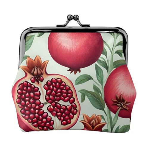 Leichte Geldbörse mit Granatapfelmuster für Damen, exquisit, wasserdicht, kleine Münztasche, Kartentasche von HTTUP