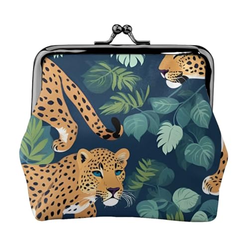 Leichte Geldbörse mit Leopardenmuster für Damen, exquisite kleine wasserdichte Geldbörse für Münzen und Karten von HTTUP