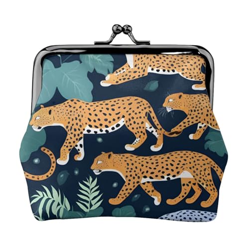 Leichte Geldbörse mit Leopardenmuster für Damen, exquisite kleine wasserdichte Geldbörse für Münzen und Karten von HTTUP
