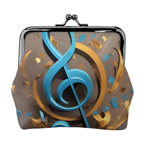 Leichte Geldbörse mit Musiknoten-Druck für Damen, exquisit, wasserdicht, kleine Münztasche für Karten von HTTUP