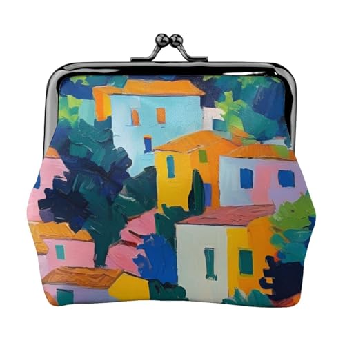 Leichte Geldbörse mit Ölgemäldemuster für Damen, exquisit, wasserdicht, kleine Münztasche von HTTUP