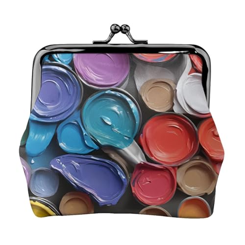 Leichte Geldbörse mit buntem Farbdruck für Damen, exquisit, wasserdicht, kleine Münztasche, Kartentasche von HTTUP