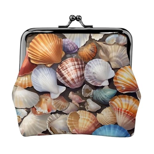 Leichte Geldbörse mit buntem Muschelmuster für Damen, exquisit, wasserdicht, kleine Münz- und Kartentasche von HTTUP