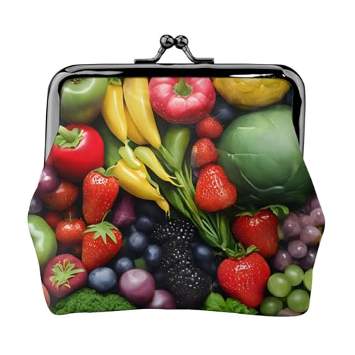 Leichte Geldbörse mit frischem Obst und Gemüse für Damen, exquisit, wasserdicht, kleine Münztasche von HTTUP