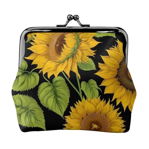 Leichte Sonnenblumen-Geldbörse für Damen, exquisit, wasserdicht, kleine Münztasche, Kartentasche von HTTUP