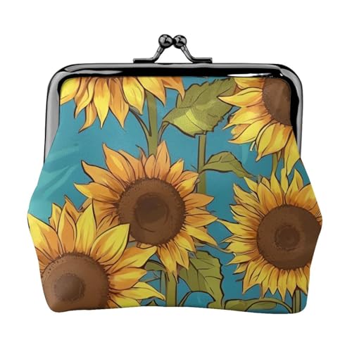 Leichte Sonnenblumen-Geldbörse für Damen, exquisit, wasserdicht, kleine Münztasche von HTTUP