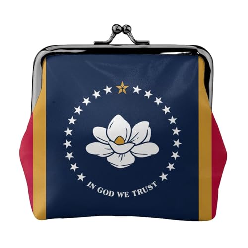 Mississippi State Flag Print, leichte Damengeldbörse, exquisite kleine wasserdichte Münztasche von HTTUP