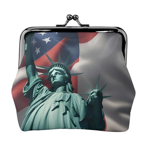 Münzbörse für Damen, Motiv: Freiheitsstatue, leicht, exquisit, wasserdicht, kleine Tasche für Münzen, Karten von HTTUP