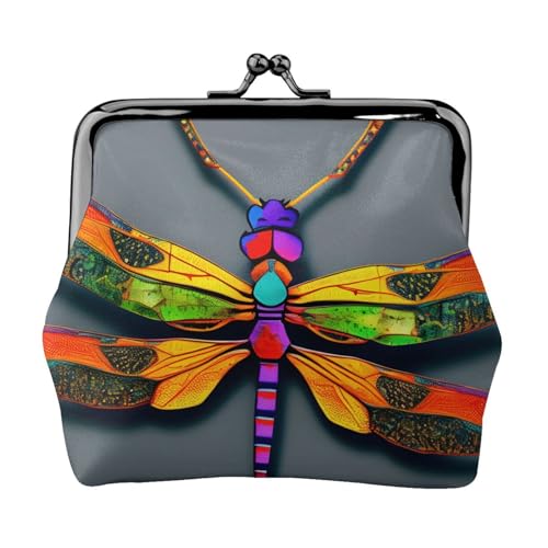 Niedliche leichte Geldbörse mit Libellenmuster für Damen, exquisite wasserdichte kleine Geldbörse für Münzen und Karten von HTTUP