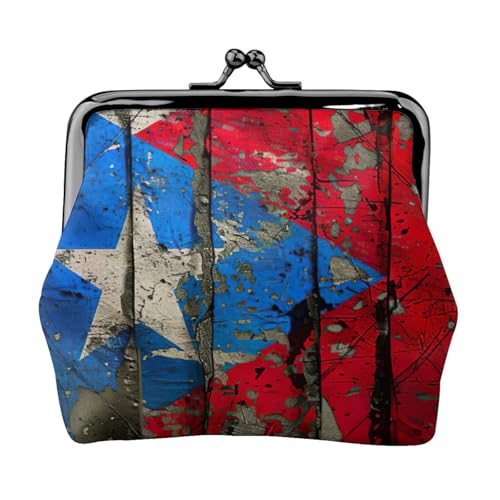 Puerto Rico Damen-Tapetengeldbörse, leicht, exquisit, wasserdicht, kleine Tasche für Münzen, Karten von HTTUP