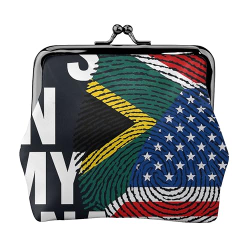 Südafrikanische Geldbörse mit Fingerabdruck-Druck, exquisite kleine wasserdichte Geldbörse für Münzen und Karten von HTTUP