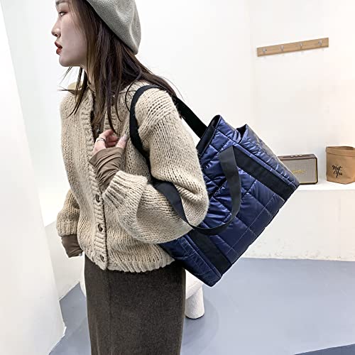 HTU Mode Gesteppte Gitter Umhängetasche Frauen Casual Nylon Einkaufstaschen Freizeit Große Kapazität Tote Handtaschen von HTU