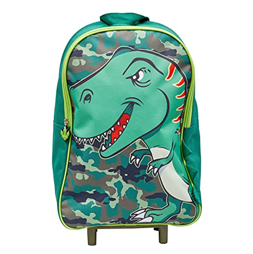 Dinosaurier Rolltasche Dinosaurier Koffer für Jungen, Kinder Trolley Handgepäck mit 2 Rädern, Praktischer Handgepäck für Kinder, Reisetasche, Geschenke für Jungen Dinosaurier Trolley HTUK® von HTUK