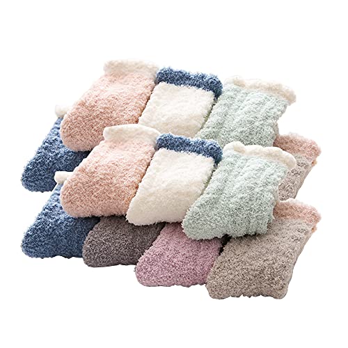 7-Paare süßer Süßigkeiten farbiger Socken Warme Wintersocken Plüschsocken Hausschuhe Socken Super weiche rutschfeste, bequeme Haut aus Mikrofaser 7-Paare süßer Süßigkeiten farbiger Socken Warme Wintersocken Plüschsocken Hausschuhe Socken Super weiche rutschfeste, bequeme Haut aus Mikrofaser von HTWCOME