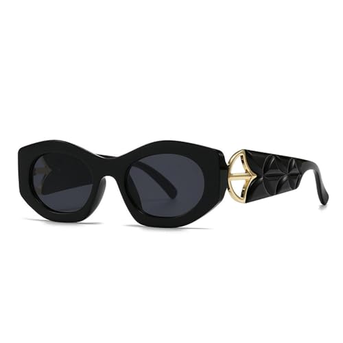HTXONB Modische quadratische Sonnenbrille, polarisierte Sonnenbrille im Streetstyle, Sonnenbrille für Reisen im Freien, Schwarzgra HTXONB Modische quadratische Sonnenbrille, polarisierte Sonnenbrille im Streetstyle, Sonnenbrille für Reisen im Freien, Schwarzgra von HTXONB