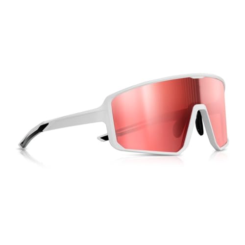 Modische Herren- und Damen-Radbrille, Fahrradbeschichtung, Farbwechsel, polarisierte Sonnenbrille, Outdoor-Lauf-Marathon, A von HTXONB