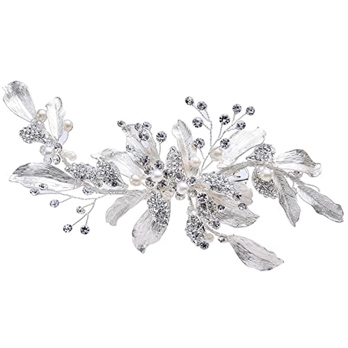 Braut Haarschmuck Braut Haarspange Handmade Clip Damen Hochzeit Kopfbedeckung von HTYHZIMS