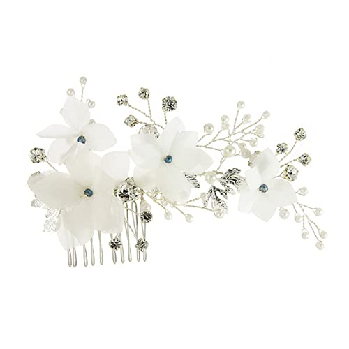 Braut Haarschmuck Handgefertigter Kopfschmuck for die Braut, Haarkamm, Seidengewebter Perlenkopfschmuck von HTYHZIMS