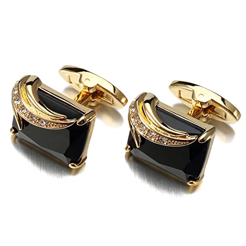 HTYHZIMS Manschettenknöpfe für Herren Cufflink Krawatte Clip Set formelle Geschäftszeit Hochzeit(A_14.5x19.5mm) von HTYHZIMS
