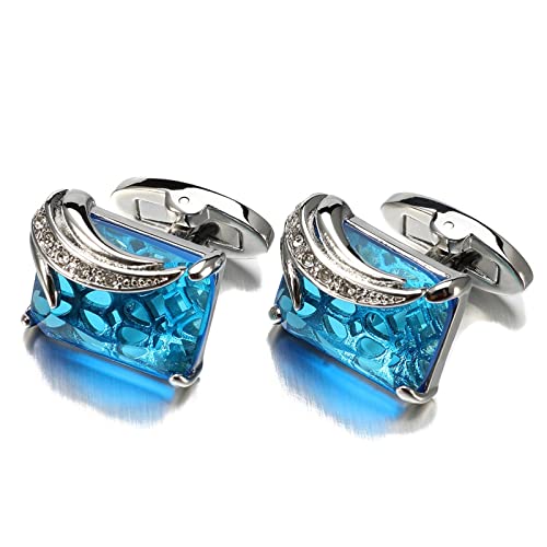HTYHZIMS Manschettenknöpfe für Herren Cufflink Krawatte Clip Set formelle Geschäftszeit Hochzeit(D_14.5x19.5mm) von HTYHZIMS