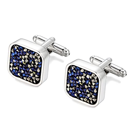 HTYHZIMS Manschettenknöpfe für Herren Elegante Manschettenknöpfe for geschäftliche Hochzeit(B_18x18mm) von HTYHZIMS