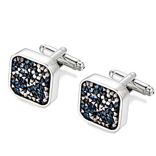 HTYHZIMS Manschettenknöpfe für Herren Elegante Manschettenknöpfe for geschäftliche Hochzeit(C_18x18mm) von HTYHZIMS