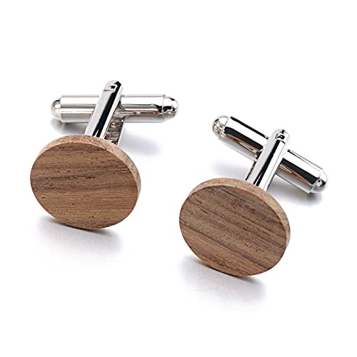 HTYHZIMS Manschettenknöpfe für Herren Herren Holzmanschettenknöpfe formelle Hochzeit(C_Free Size) von HTYHZIMS