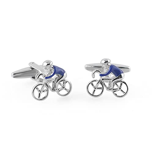 HTYHZIMS Manschettenknöpfe für Herren Klassische Modemanschettenlinks for Herrengeschäftszeiten Hochzeit(Blue_17x15.5mm) von HTYHZIMS
