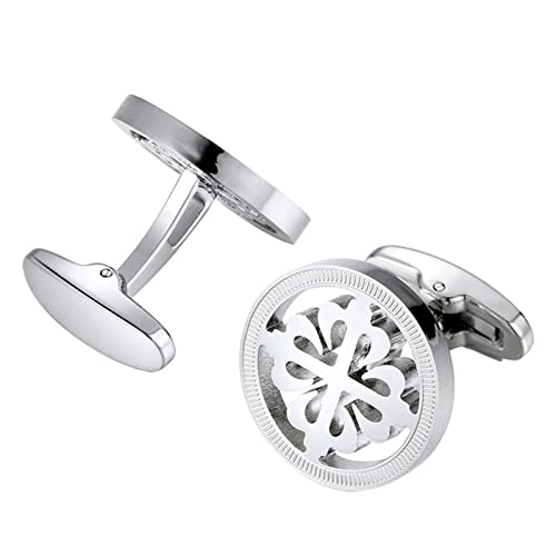 HTYHZIMS Manschettenknöpfe für Herren Manschettenknöpfe Edelstahl for Herren -Shirt -Hochzeitsgeschäft(C_20X20mm) von HTYHZIMS