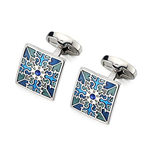 HTYHZIMS Manschettenknöpfe für Herren Manschettenknöpfe for Männer, Geschäft, Hochzeit, Party, eleganter Stil(A_17.8x17.8mm) von HTYHZIMS