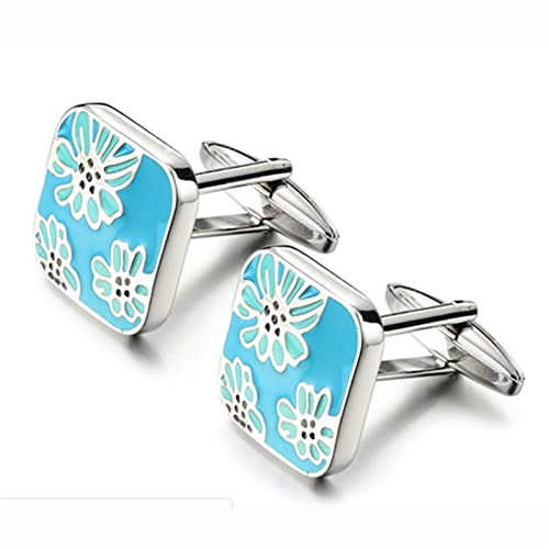 HTYHZIMS Manschettenknöpfe für Herren Manschettenknöpfe for Männer, Geschäft, Hochzeit, Party, eleganter Stil(B_17.8x17.8mm) von HTYHZIMS