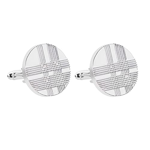 HTYHZIMS Manschettenknöpfe für Herren Manschettenknöpfe for Männer Silber Edelstahl klassisches Hochzeitsgeschäft HTYHZIMS Manschettenknöpfe für Herren Manschettenknöpfe for Männer Silber Edelstahl klassisches Hochzeitsgeschäft von HTYHZIMS