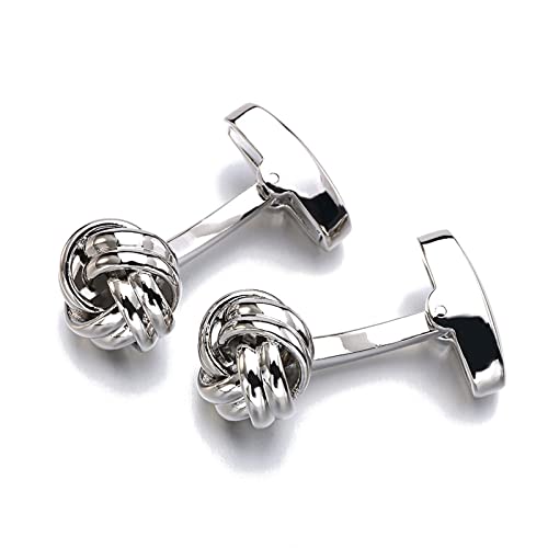 HTYHZIMS Manschettenknöpfe für Herren Manschettenknöpfe goldene Männer einfache Manschettenkabinen Hemd Manschettenknöpfe(Silver_14.5x14.5mm) von HTYHZIMS