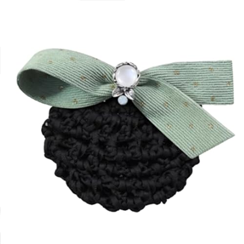 Haarnetz mit Schleife Damen Hochsteckfrisur Haarschleife Haarnetz Arbeitskopfschmuck Haar Frauen Haarschmuck(Colour 1) von HTYHZIMS