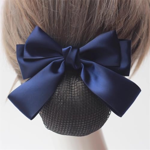 Haarnetz mit Schleife Mesh Netting Krankenschwester Haarnetz Schleife fein Frauen Haarschmuck(Blau) von HTYHZIMS